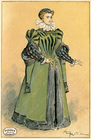 Pdxc2155 -- French Fashion Color Illustration