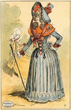 Pdxc2166 -- French Fashion Color Illustration