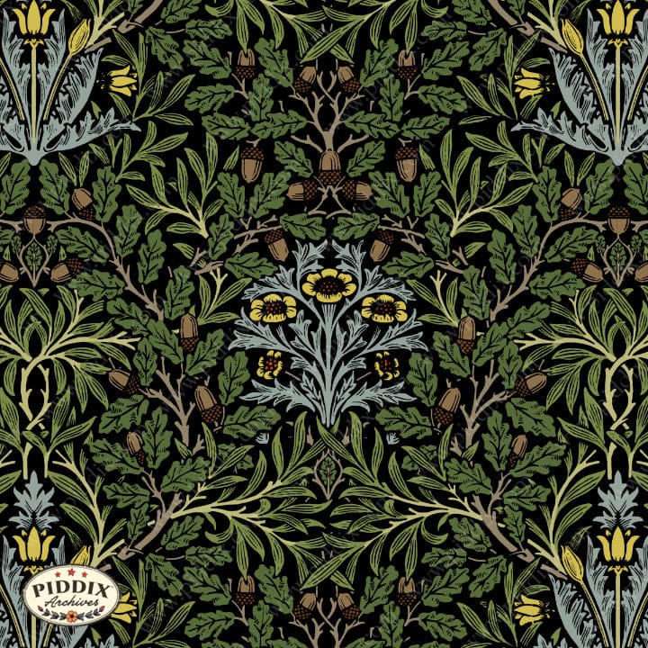 Pdxc21681D -- Yellow Flower And Born Acorn Pattern