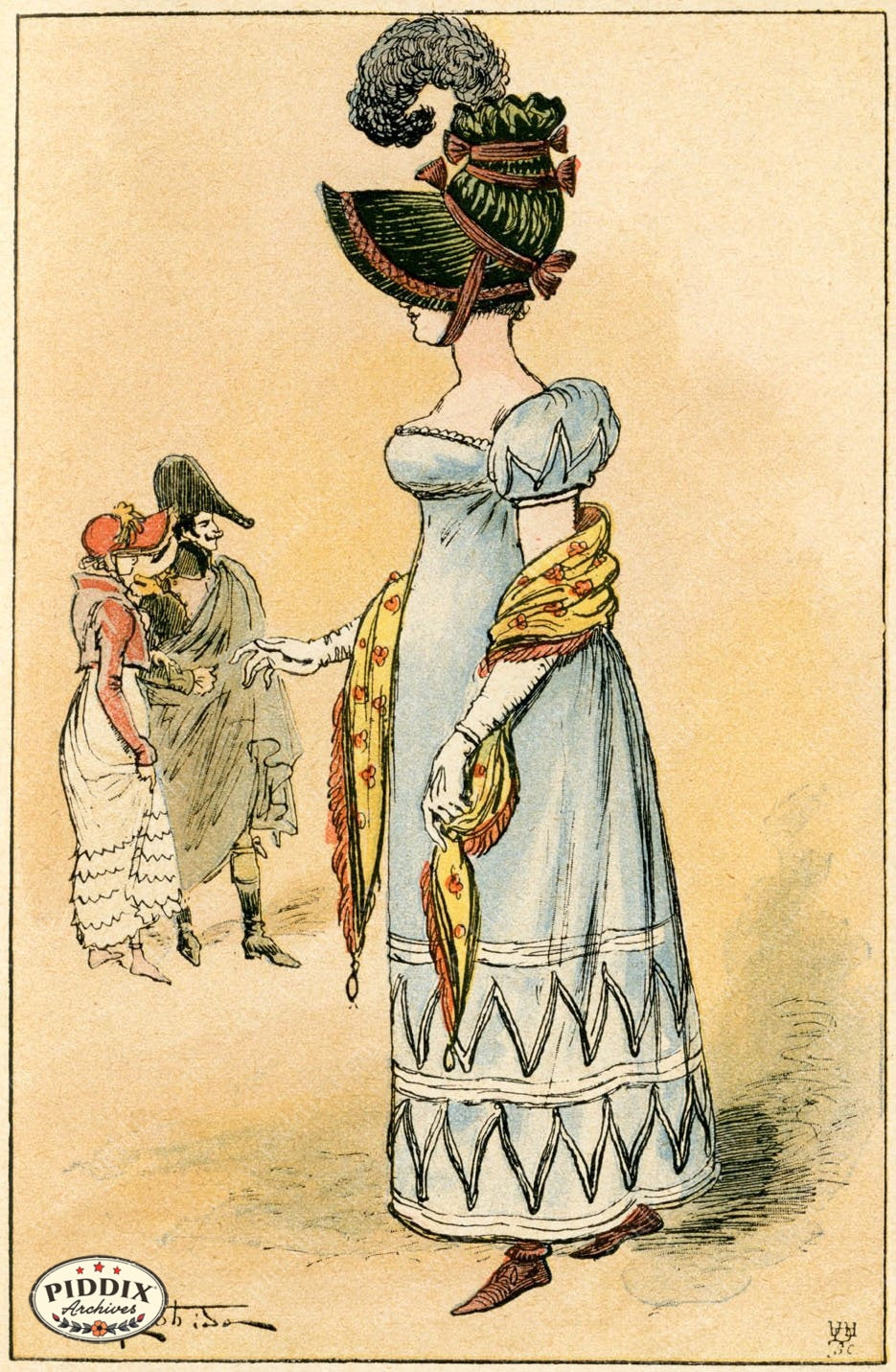 Pdxc2169 -- French Fashion Color Illustration