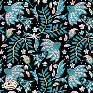 Pdxc23470 -- Blue Bird And Flower Pattern