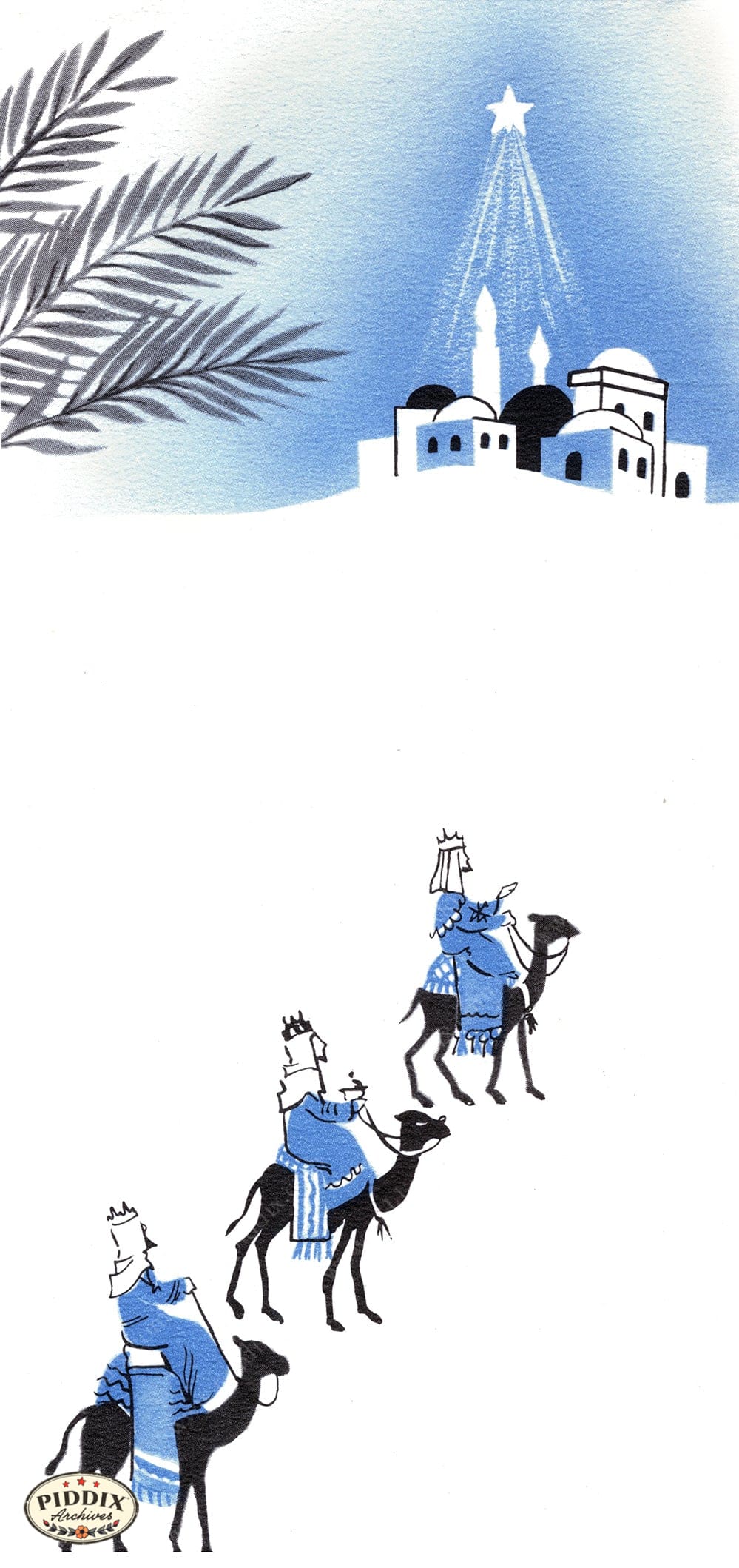 Pdxc23791B -- Three Wise Men North Star Color Illustration