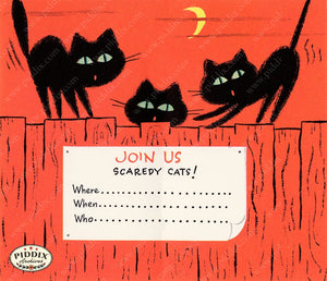 Pdxc23804B -- Halloween Invitation Cats Pattern