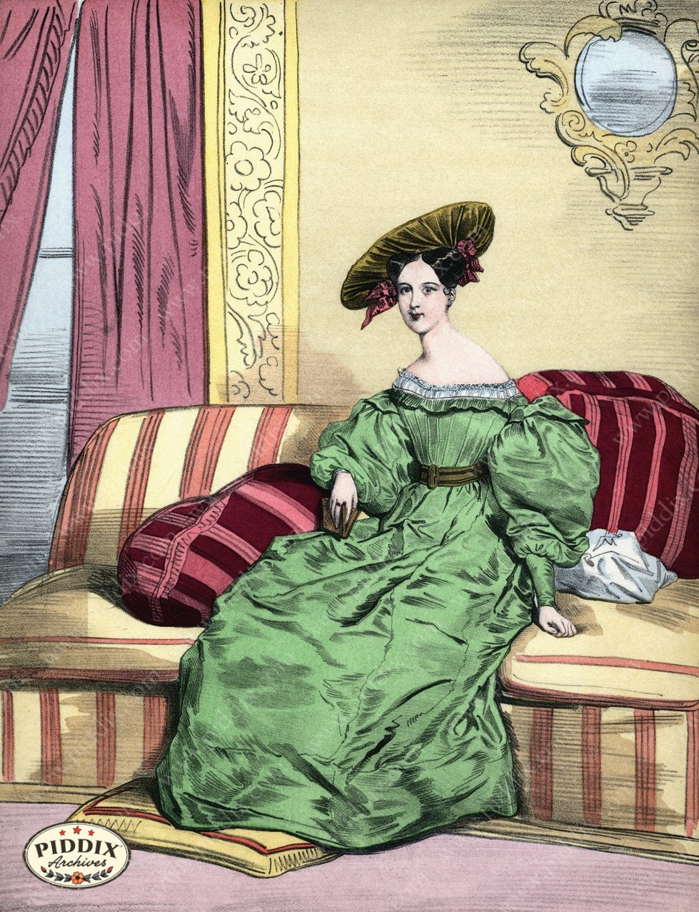 Pdxc3254 -- French Ladies Color Illustration