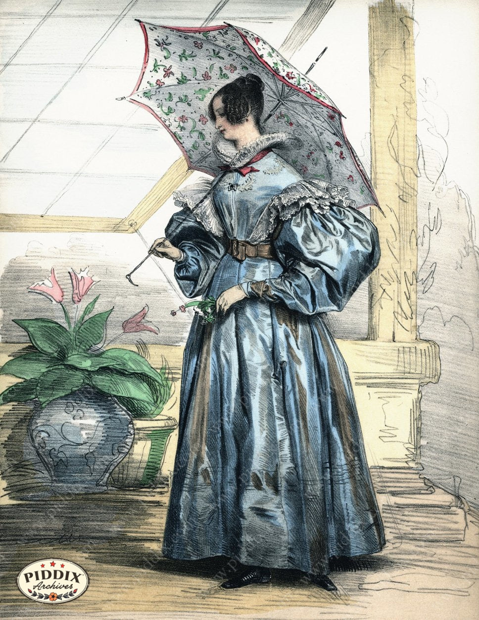 Pdxc3255 -- French Ladies Color Illustration
