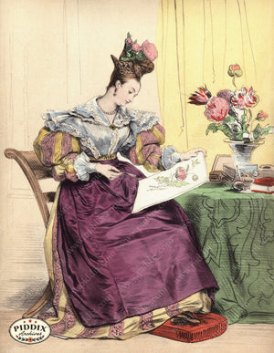 Pdxc3257 -- French Ladies Color Illustration