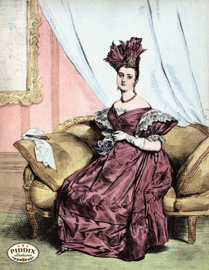 Pdxc3260 -- French Ladies Color Illustration