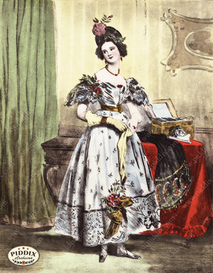 Pdxc3263 -- French Ladies Color Illustration