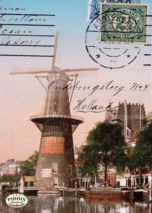 Pdxc3882 A & B -- Travel Postcards Original Collage