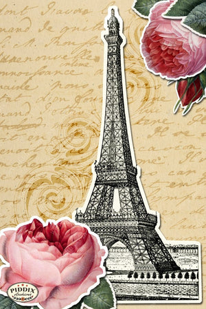 Pdxc3906 -- French Florals Original Collage