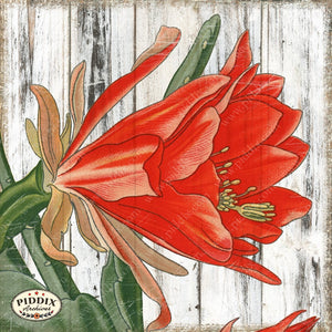 Pdxc4003C -- Flowers On Distressed Wood Original Collage