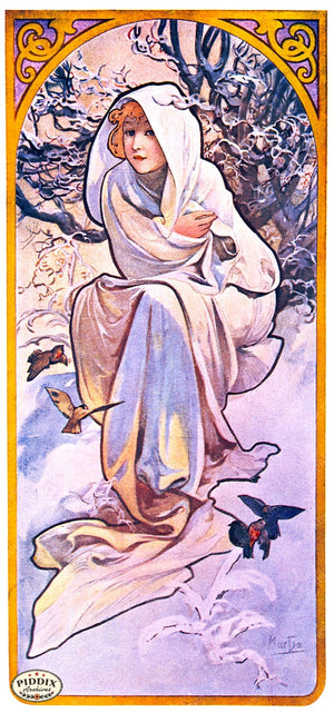 Pdxc4185D -- French Posters Color Illustration
