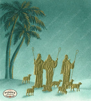 Pdxc4450 -- Christmas Manger Wise Men Virgin Mary Color Illustration