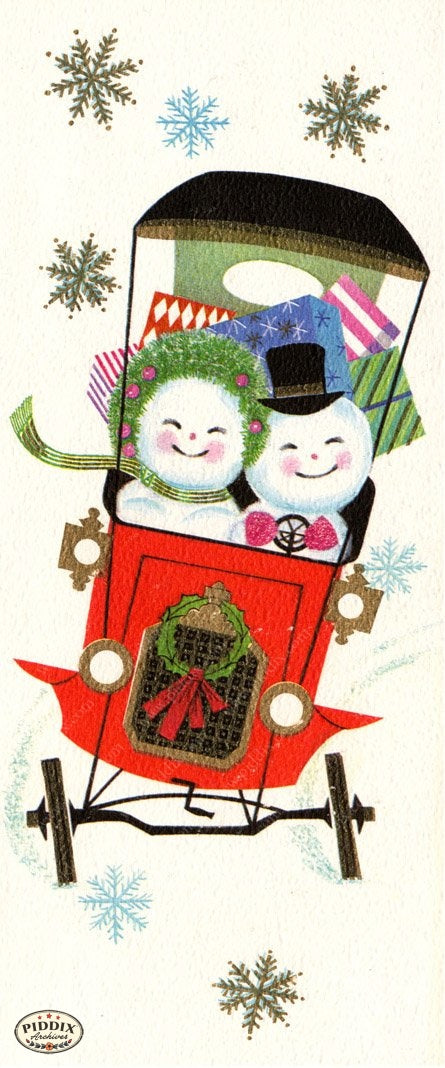 Pdxc4466 -- Snowmen Women Color Illustration