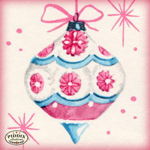 Pdxc4617 -- Christmas Ornaments Color Illustration