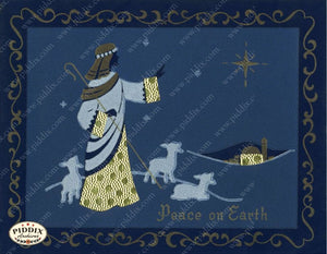 Pdxc4635 -- Christmas Manger Wise Men Virgin Mary Color Illustration