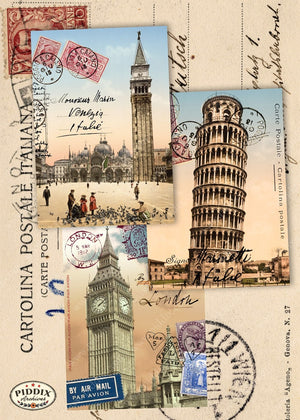 Pdxc7257D -- Travel Postcards Original Collage