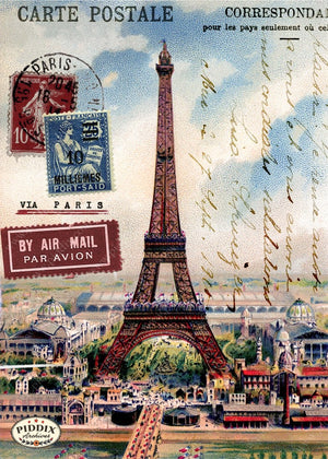 Pdxc7914 A & B -- Travel Postcards Original Collage