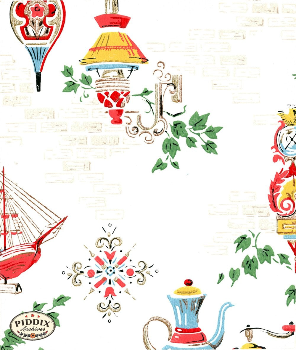 Pdxc8027 -- Mid-Century Patterns Color Illustration