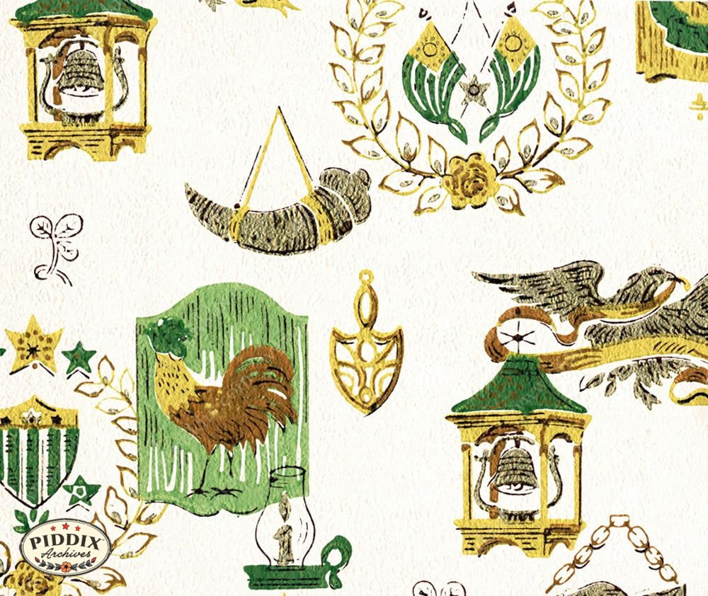 Pdxc8076 -- Mid-Century Patterns Color Illustration