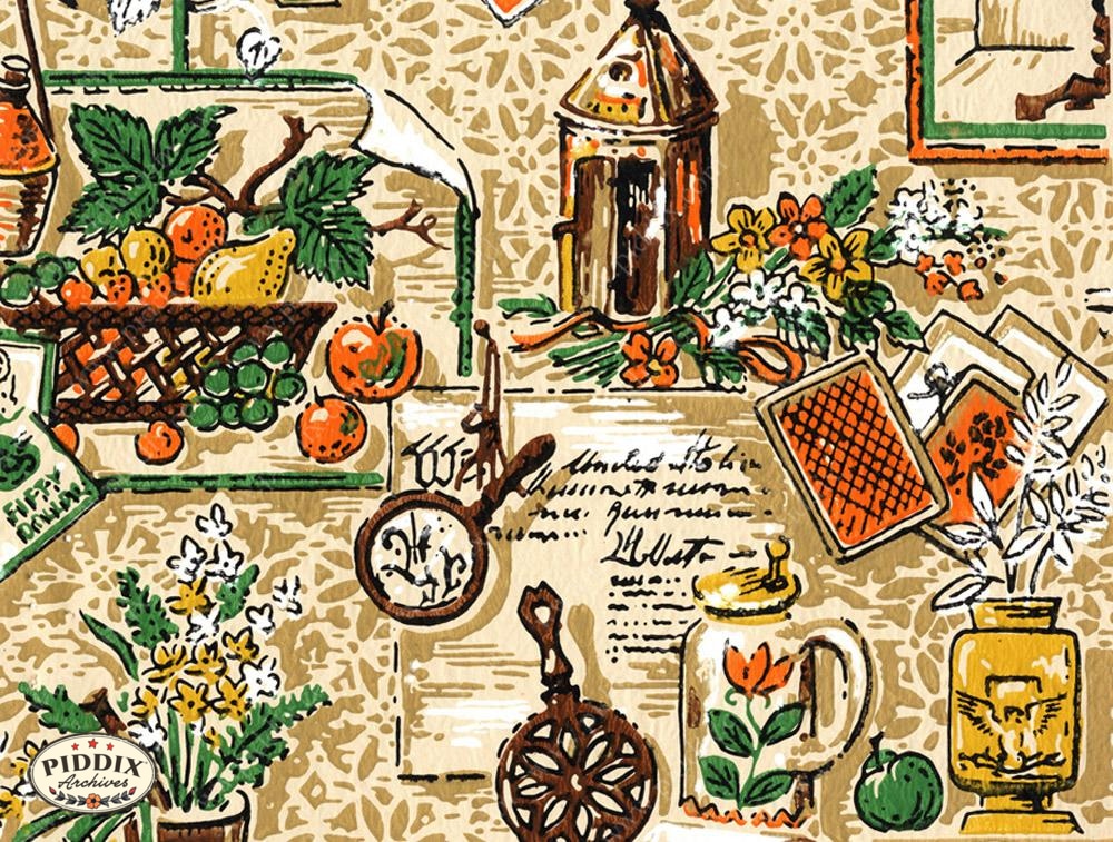 Pdxc8094 -- Mid-Century Patterns Color Illustration