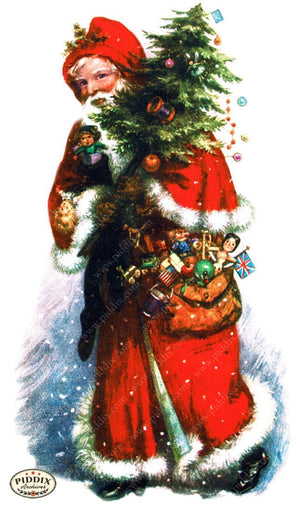 Pdxc8112B -- Santa Claus Color Illustration