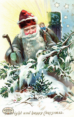 Pdxc8130 A & B -- Santa Claus Color Illustration
