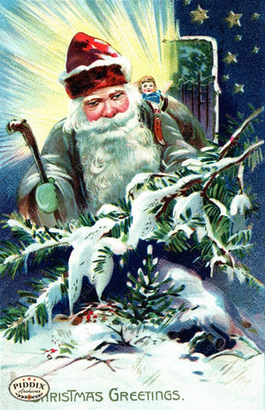 Pdxc8130 A & B -- Santa Claus Color Illustration