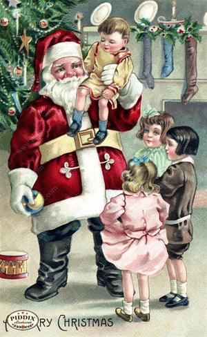 Pdxc8180 A & B -- Santa Claus Color Illustration