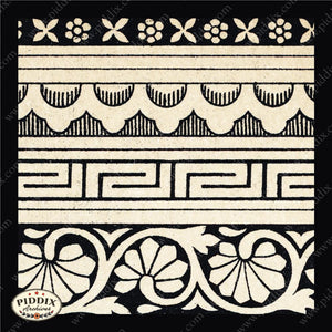 Pdxc8453 -- Patterns Black & White Lithograph