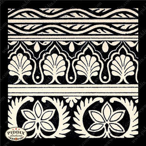 Pdxc8455 -- Patterns Black & White Lithograph