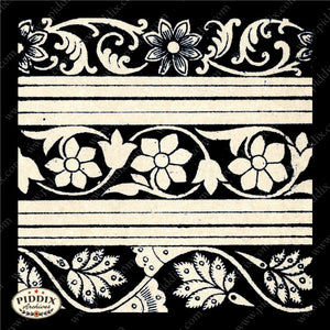 Pdxc8459 -- Patterns Black & White Lithograph