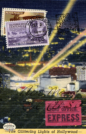 Pdxc8474 A & B -- Travel Postcards Original Collage