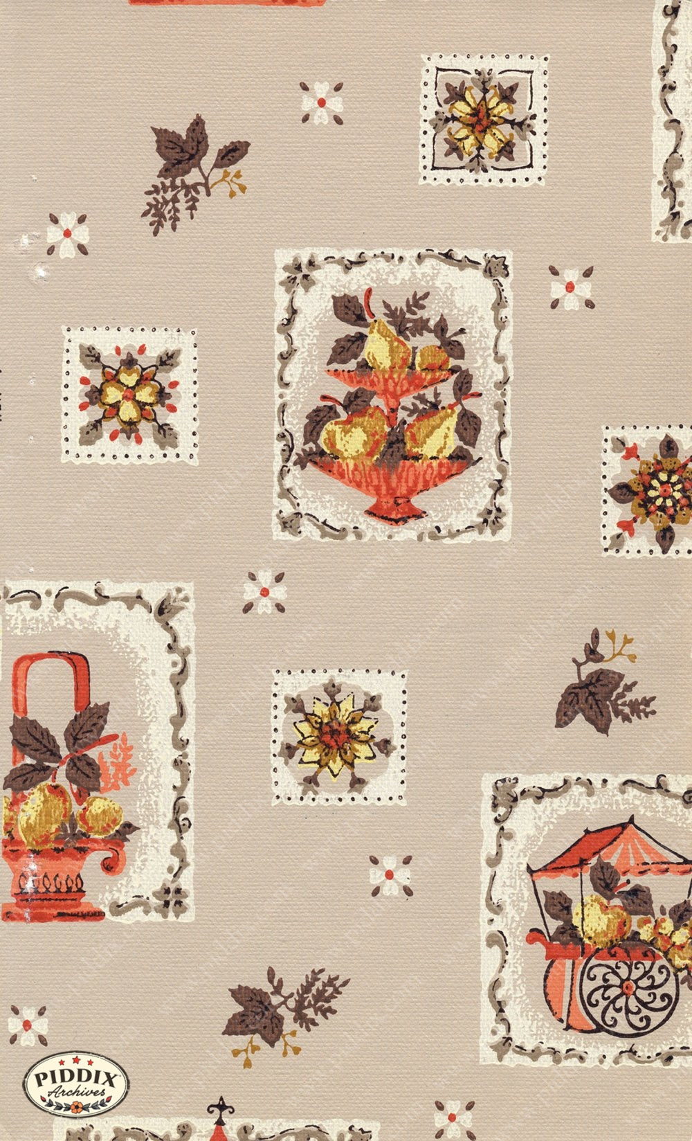 Pdxc8788A B C & D -- Mid-Century Patterns Color Illustration