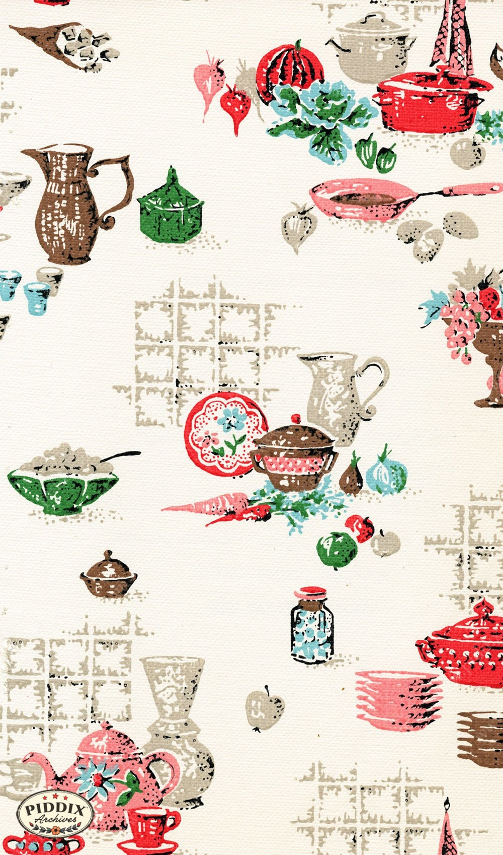 Pdxc8792 -- Mid-Century Patterns Color Illustration