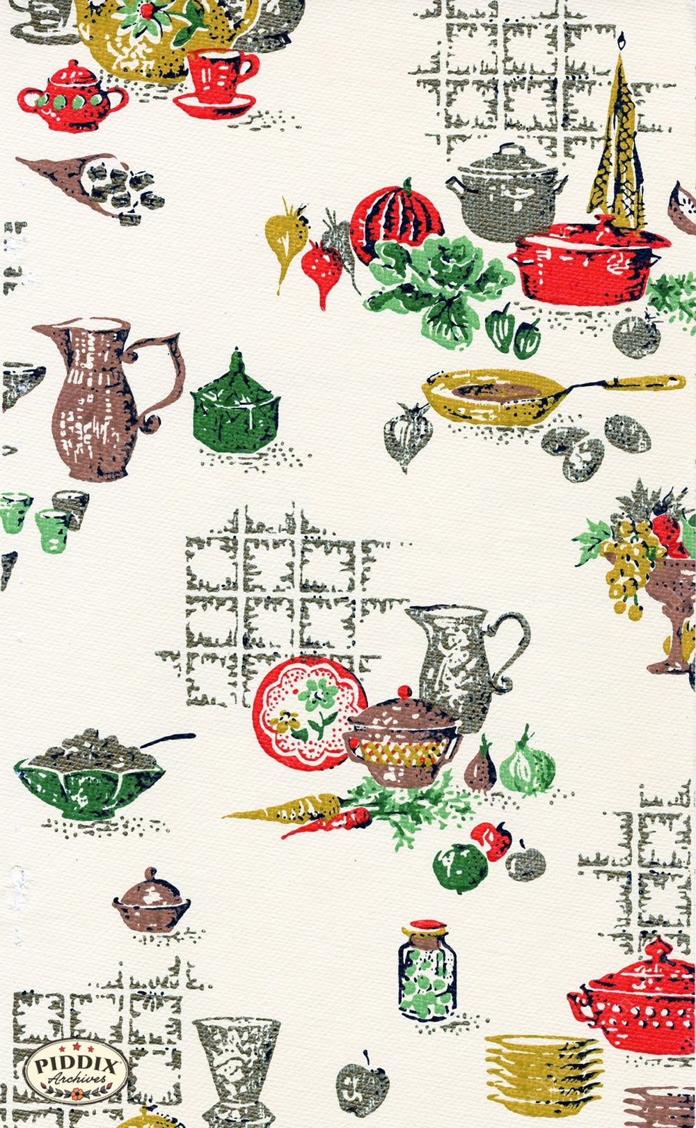 Pdxc8792 -- Mid-Century Patterns Color Illustration