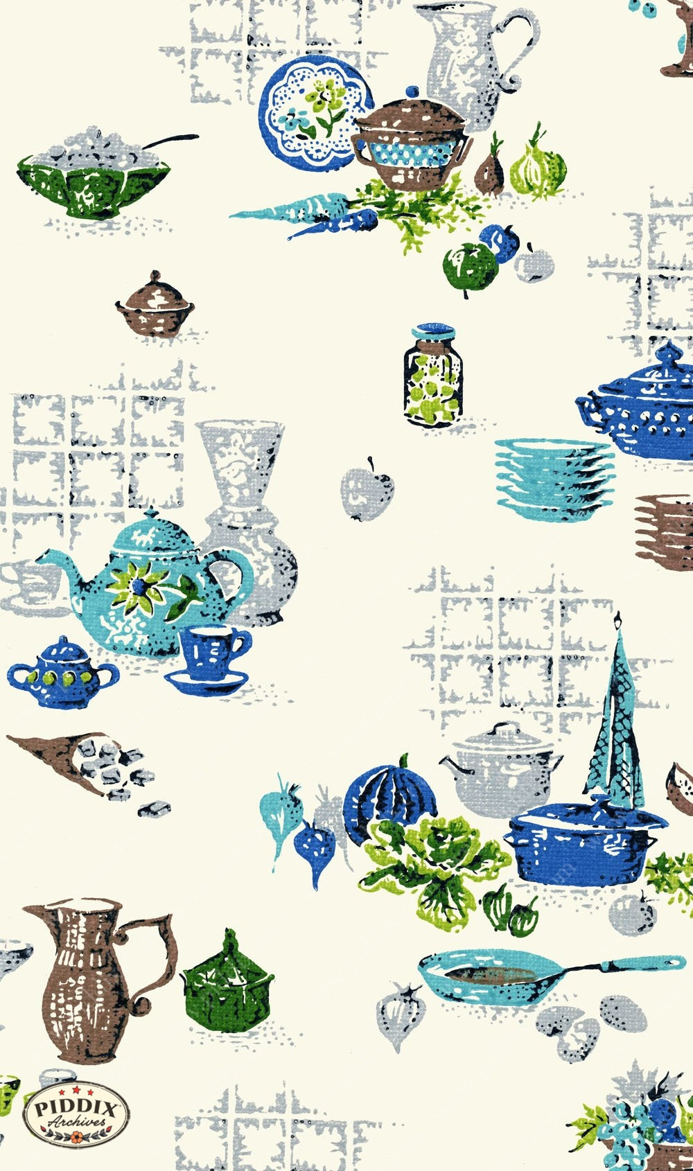 Pdxc8792 -- Mid-Century Patterns Color Illustration