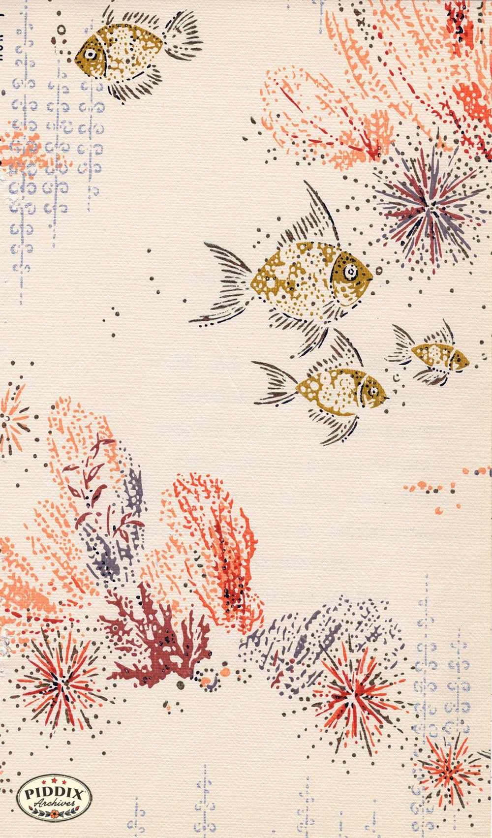 Pdxc8796A B C & D -- Mid-Century Patterns Color Illustration