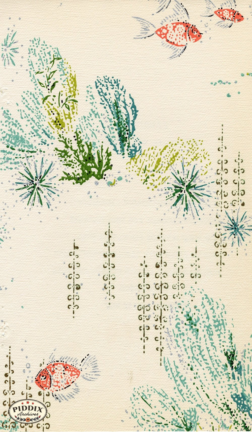 Pdxc8796A B C & D -- Mid-Century Patterns Color Illustration