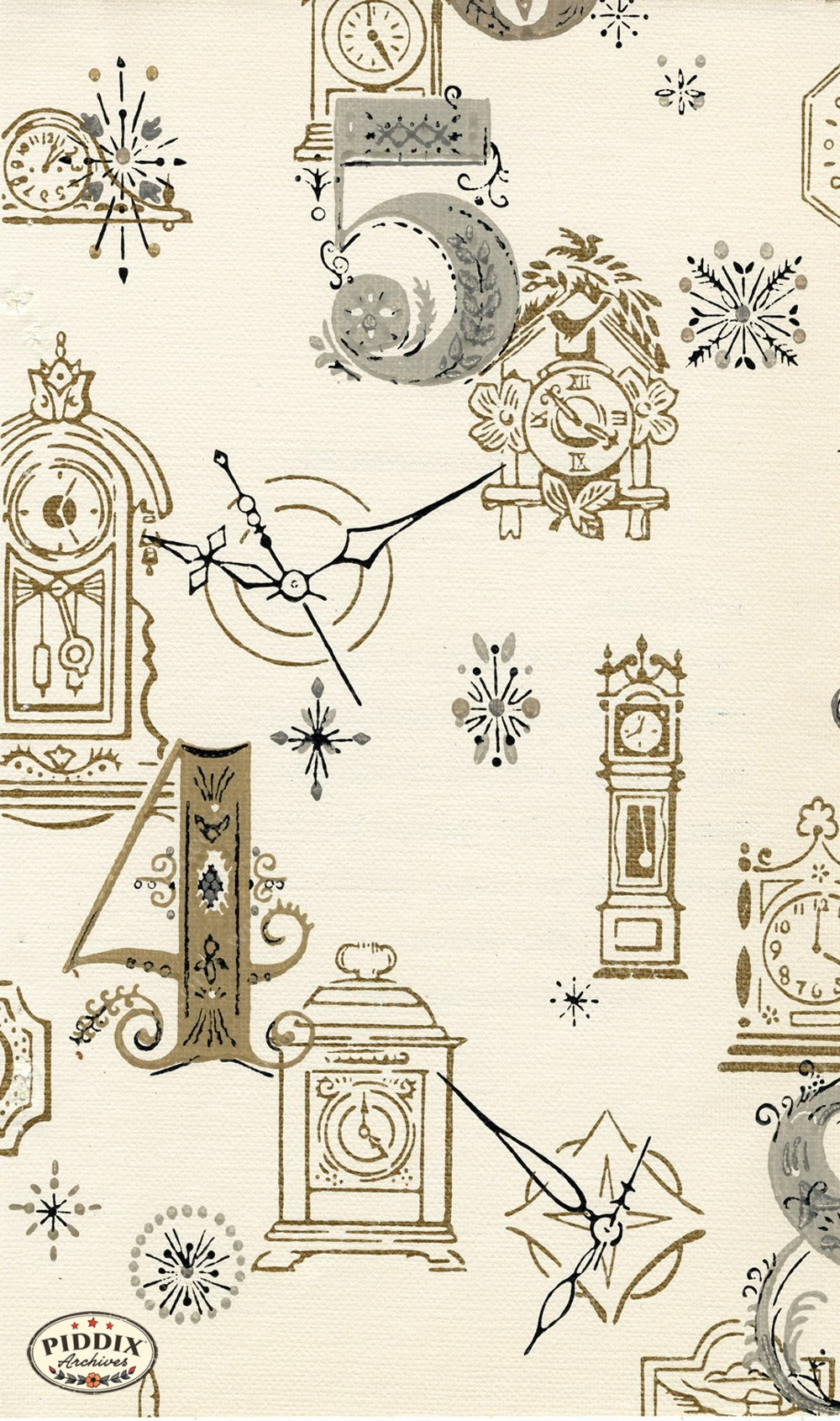 Pdxc8800 -- Mid-Century Patterns Color Illustration