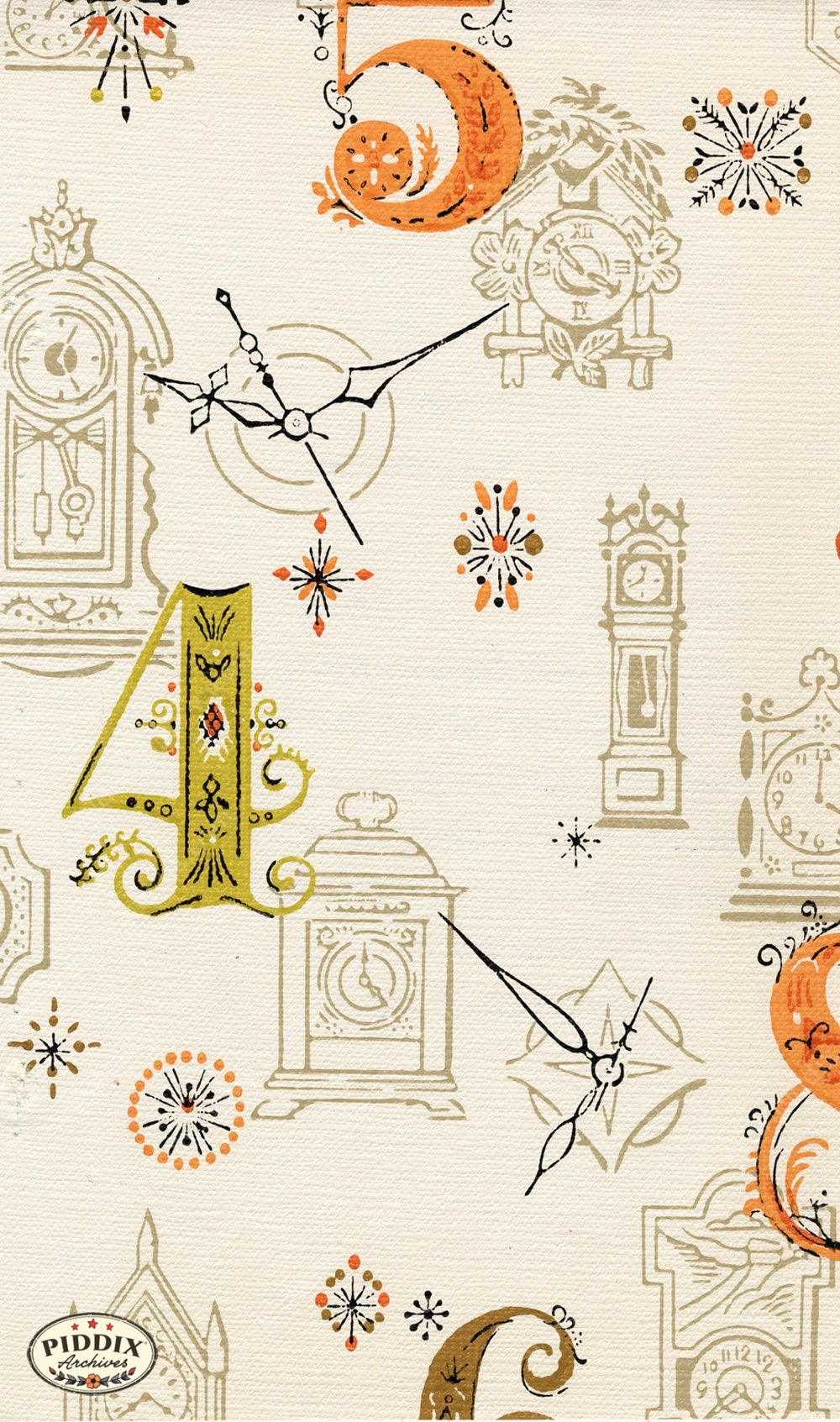 Pdxc8800 -- Mid-Century Patterns Color Illustration