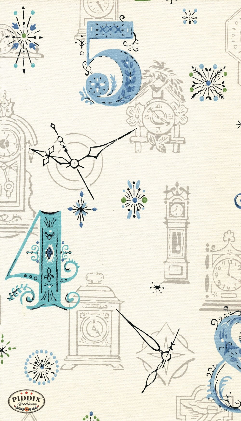 Pdxc8800 -- Mid-Century Patterns Color Illustration