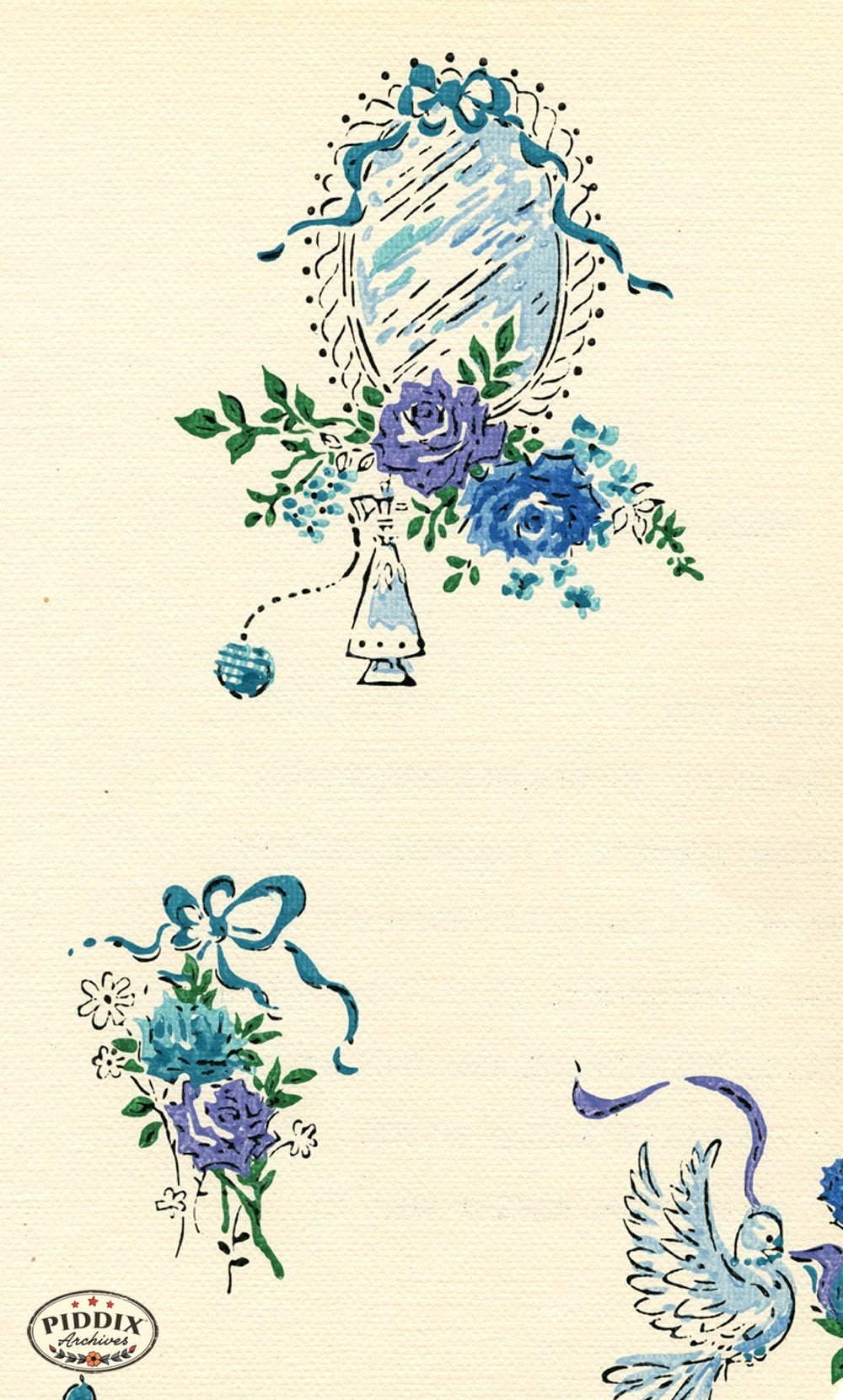 Pdxc8804A B C & D -- Mid-Century Patterns Color Illustration