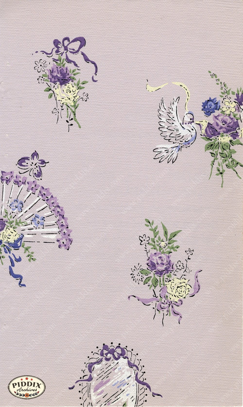 Pdxc8804A B C & D -- Mid-Century Patterns Color Illustration