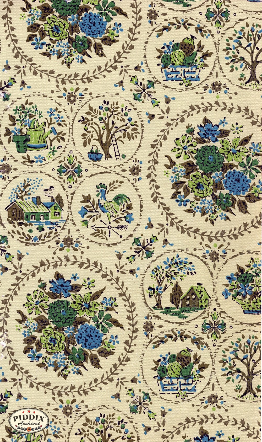 Pdxc8808A B C & D -- Mid-Century Patterns Color Illustration