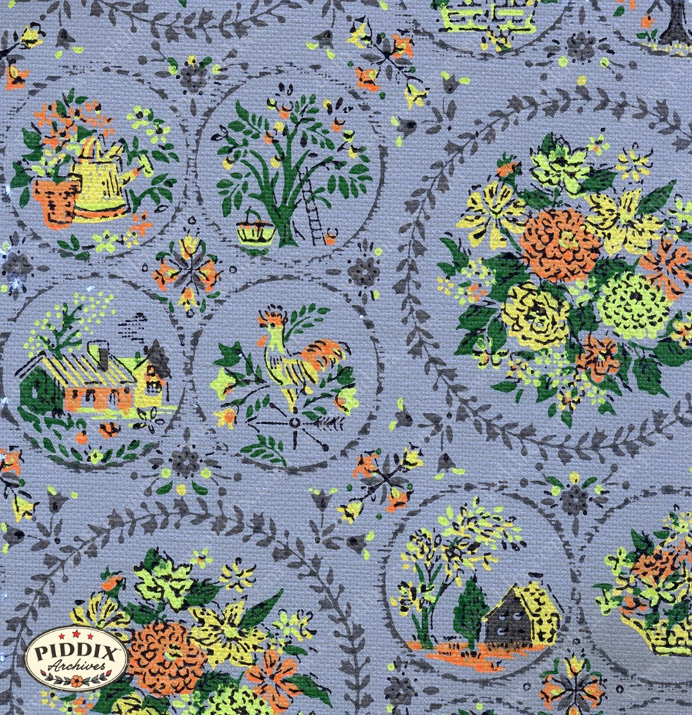 Pdxc8808A B C & D -- Mid-Century Patterns Color Illustration