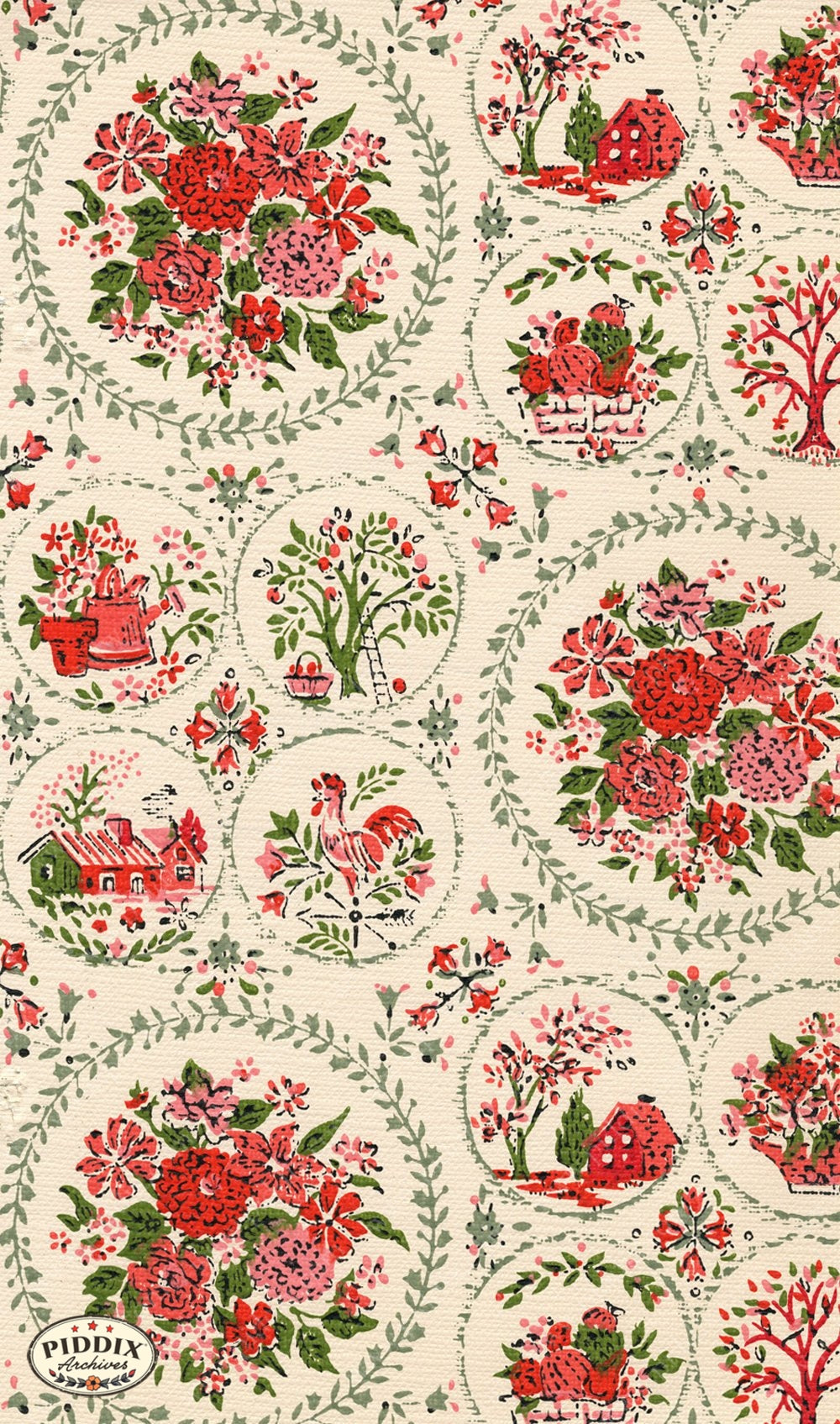 Pdxc8808A B C & D -- Mid-Century Patterns Color Illustration