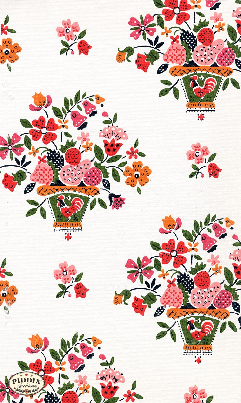 Pdxc8812A B C & D -- Mid-Century Patterns Color Illustration