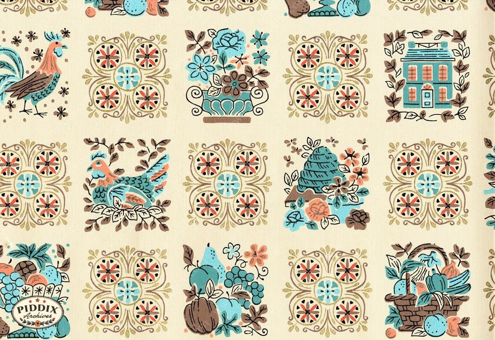 Pdxc8977 -- Mid-Century Patterns Color Illustration