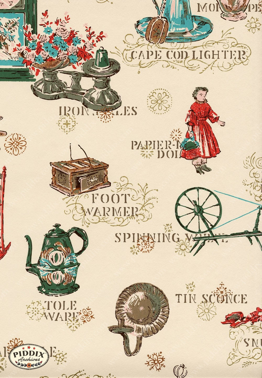 Pdxc9003 -- Mid-Century Patterns Color Illustration